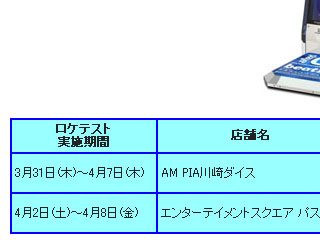 3月31日 (木) 〜4月7日 (木) AM PIA川崎ダイス